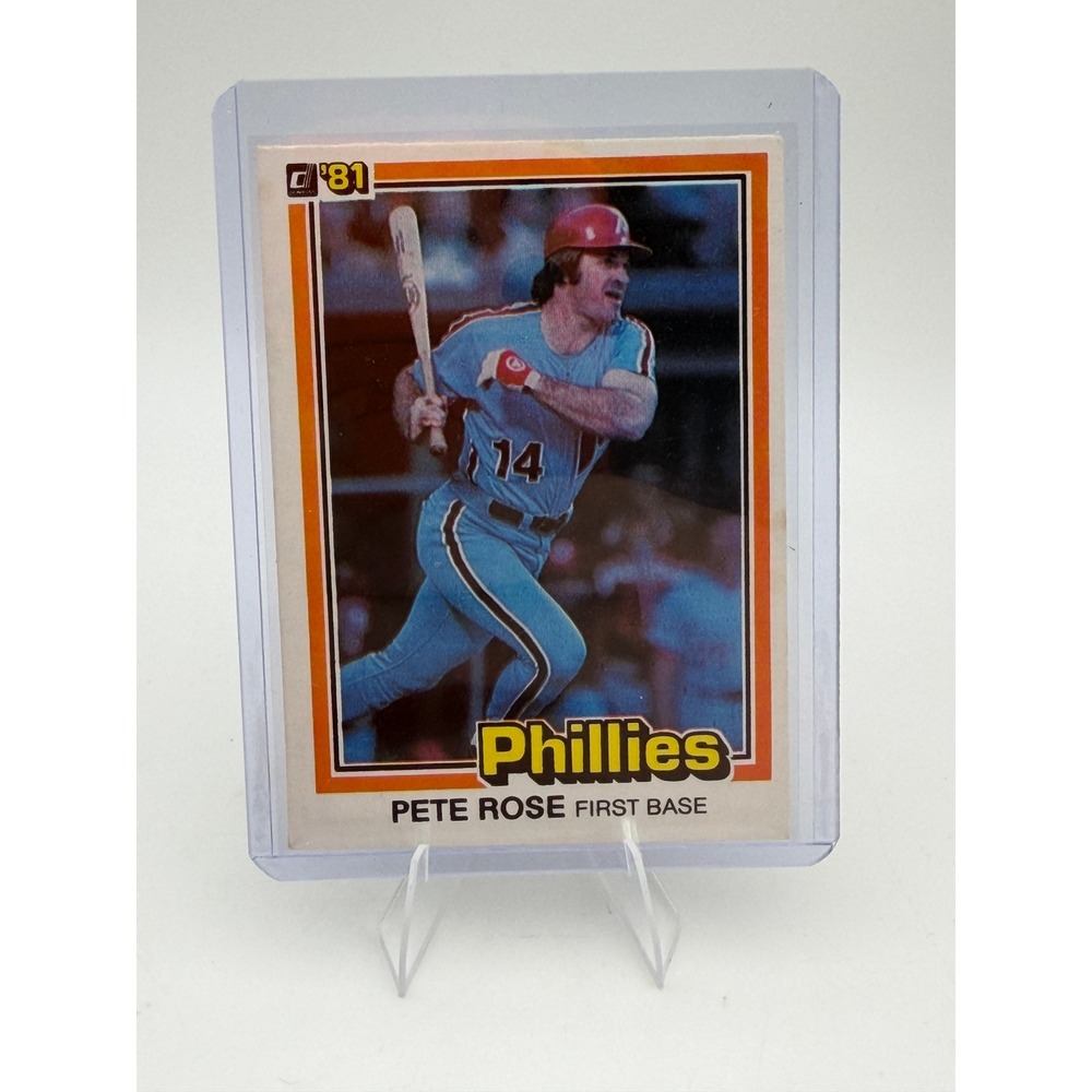 1981 Donruss Pete Rose 251 Philadelphia Phillies Baseball Card NM